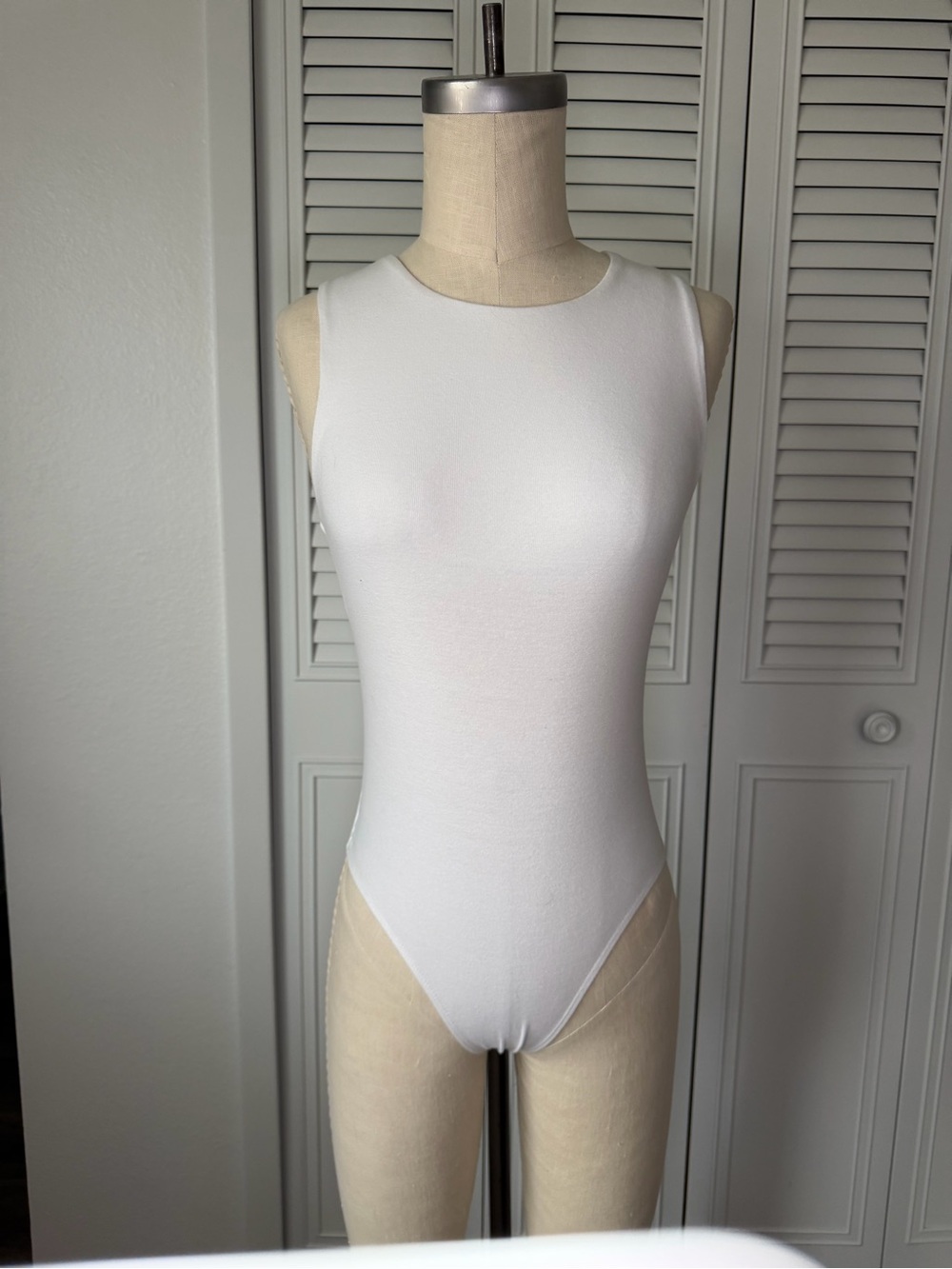 Steve Madden White Sleeveless Bodysuit